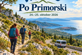 Ilustracija pohodniškega izleta Po Primorski po Slovenski planinski poti 24. in 25. oktobra 2026