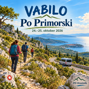 Ilustracija pohodniškega izleta Po Primorski po Slovenski planinski poti 24. in 25. oktobra 2026