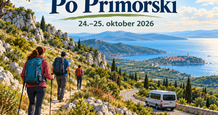 Ilustracija pohodniškega izleta Po Primorski po Slovenski planinski poti 24. in 25. oktobra 2026